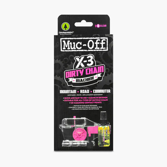 Muc-Off X-3 Dirty Chain Cleaner packaging on a white background