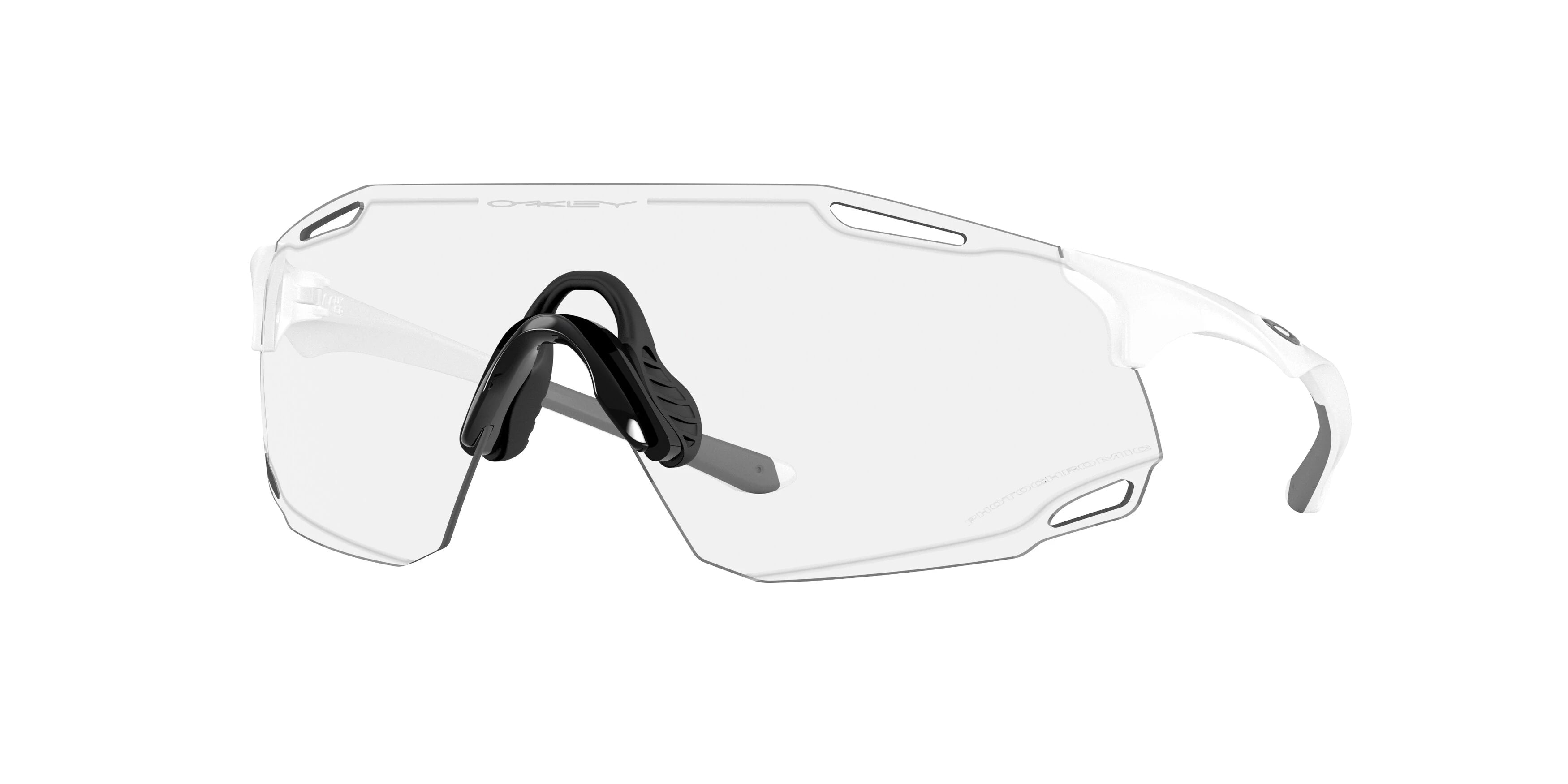 OAKLEY CYBR DYNO Matte White w/ Clear to Black Iridium Photochromic